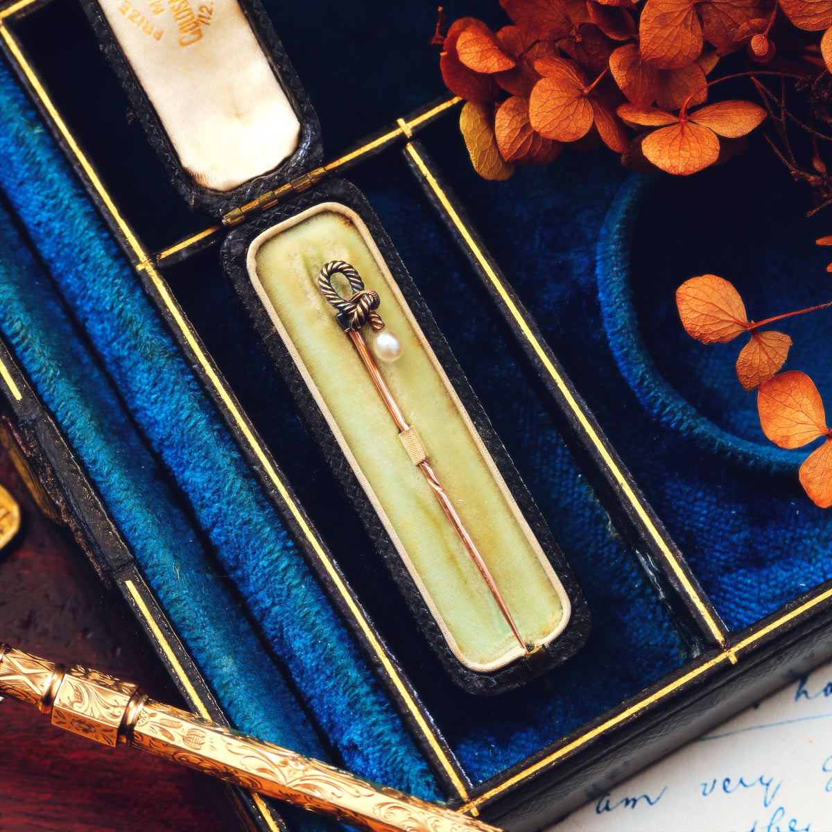 Diminutive Antique Wild Pearl Stick Pin