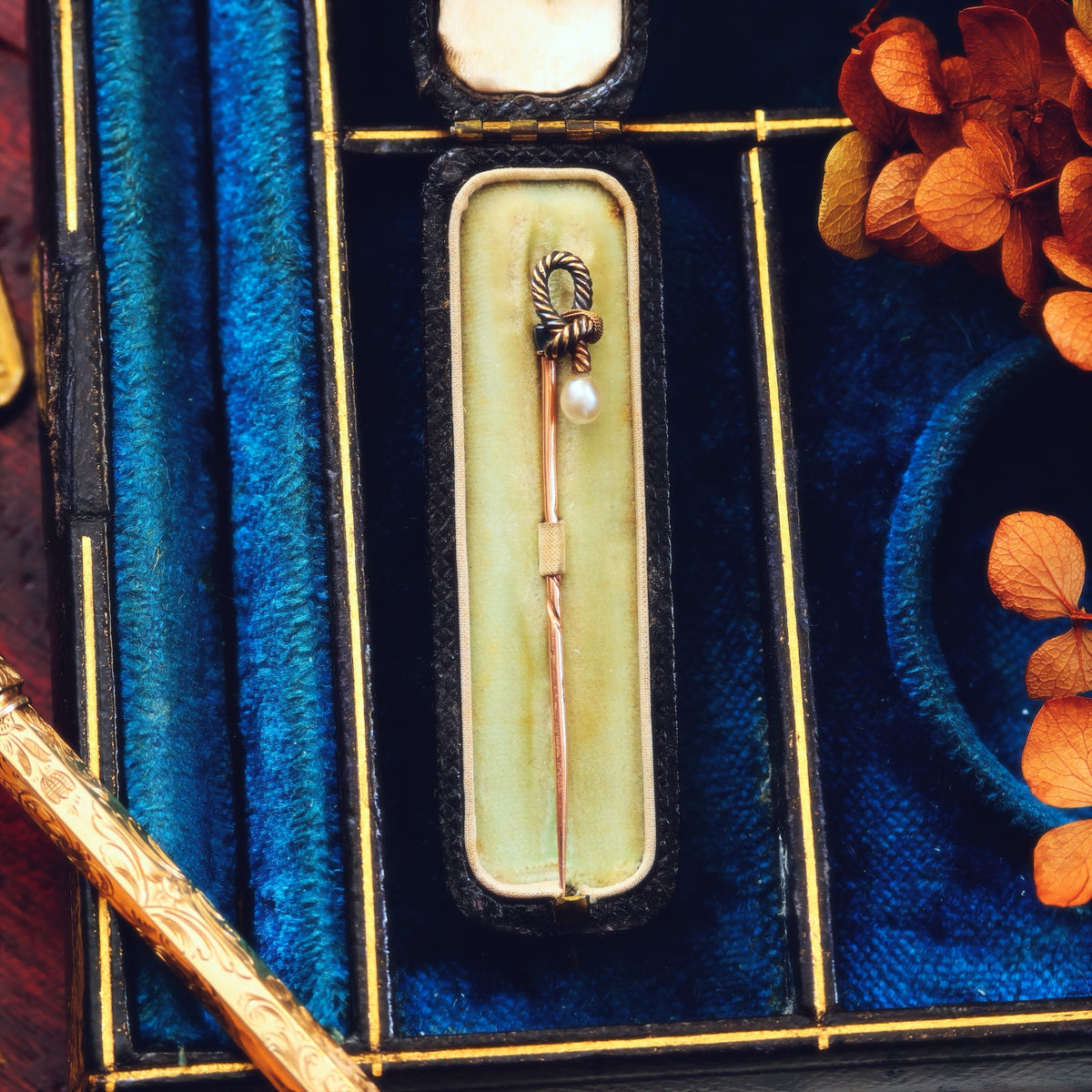Diminutive Antique Wild Pearl Stick Pin