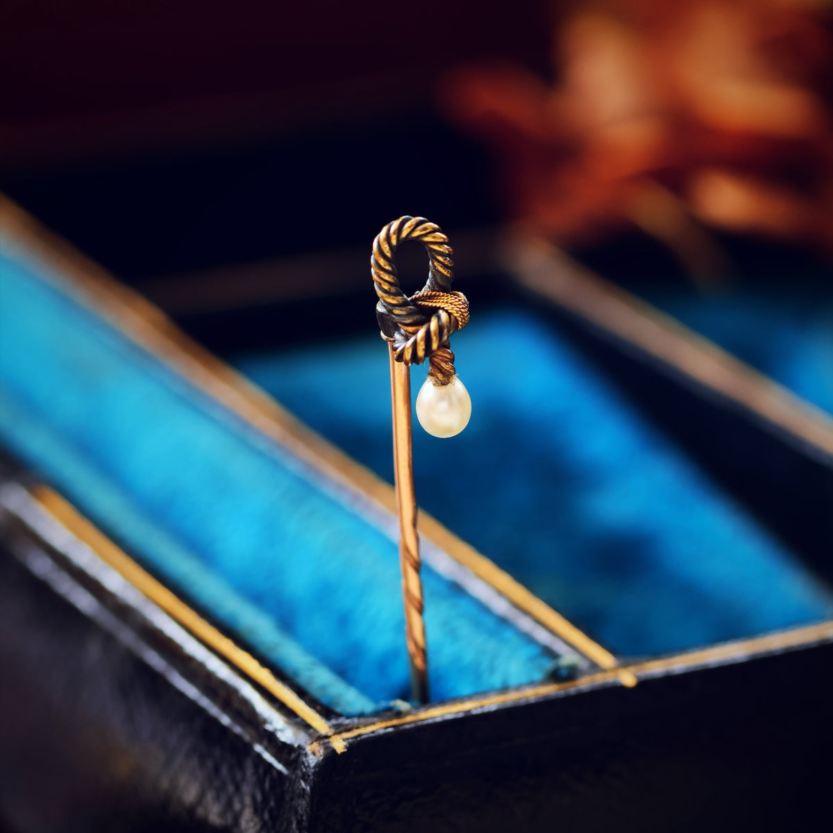 Diminutive Antique Wild Pearl Stick Pin
