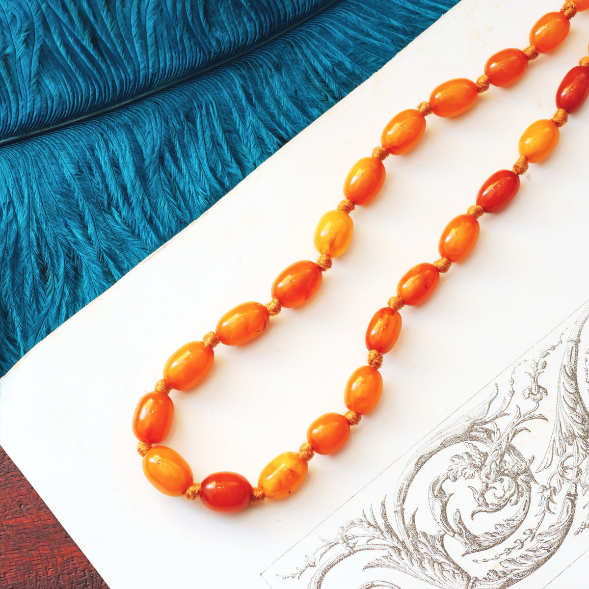 Antique 1920's Amber Necklace