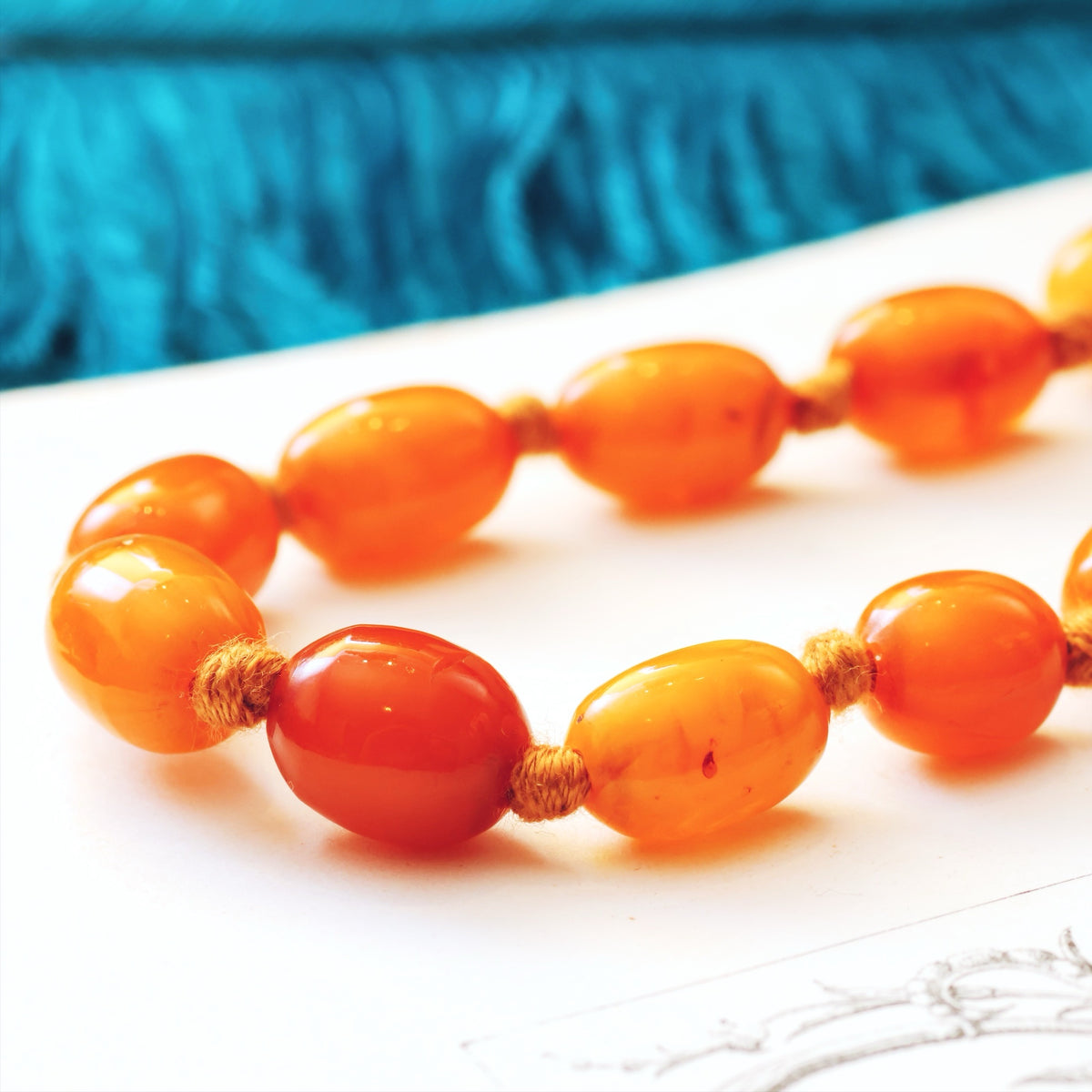 Antique 1920's Amber Necklace