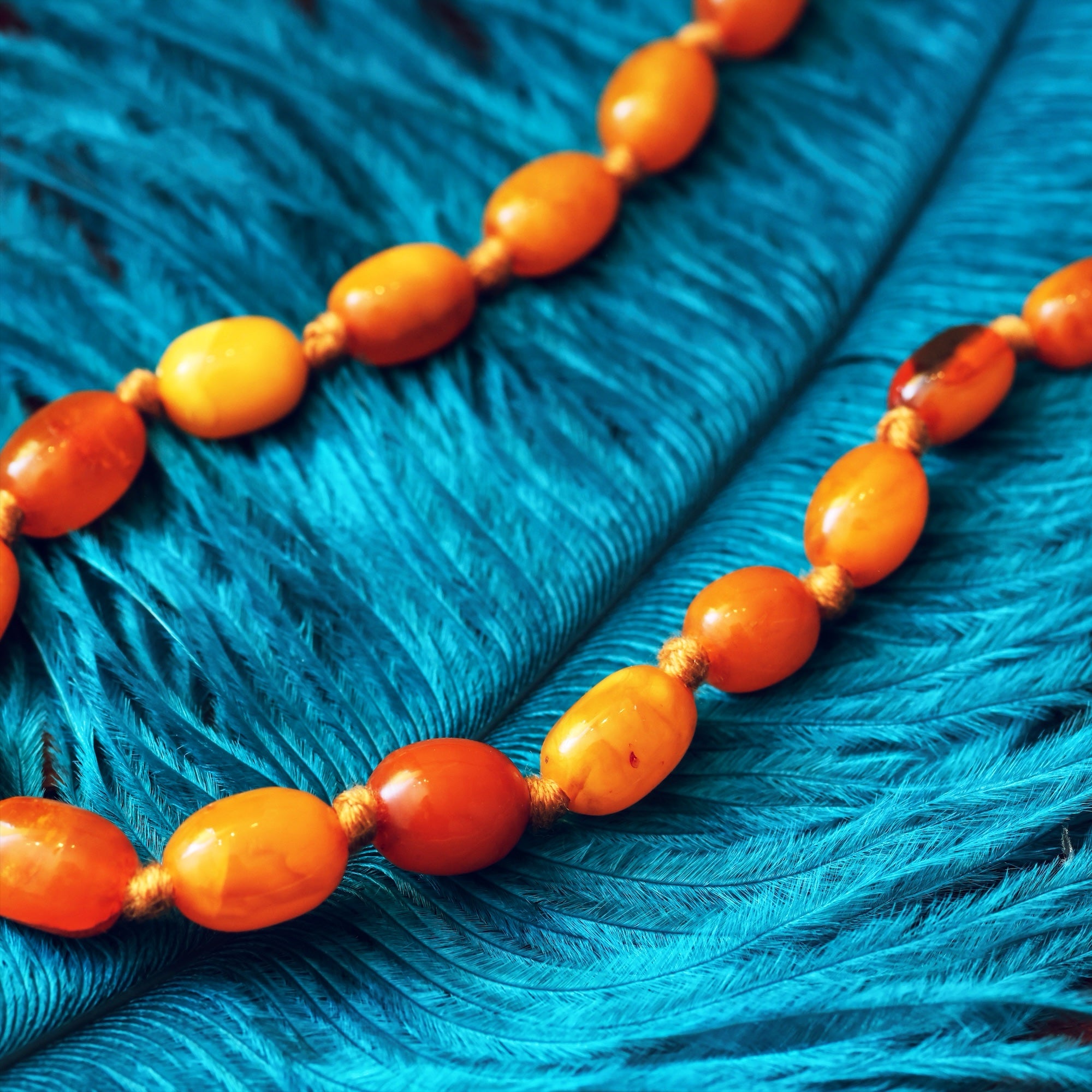 Antique 1920's Amber Necklace – Fetheray