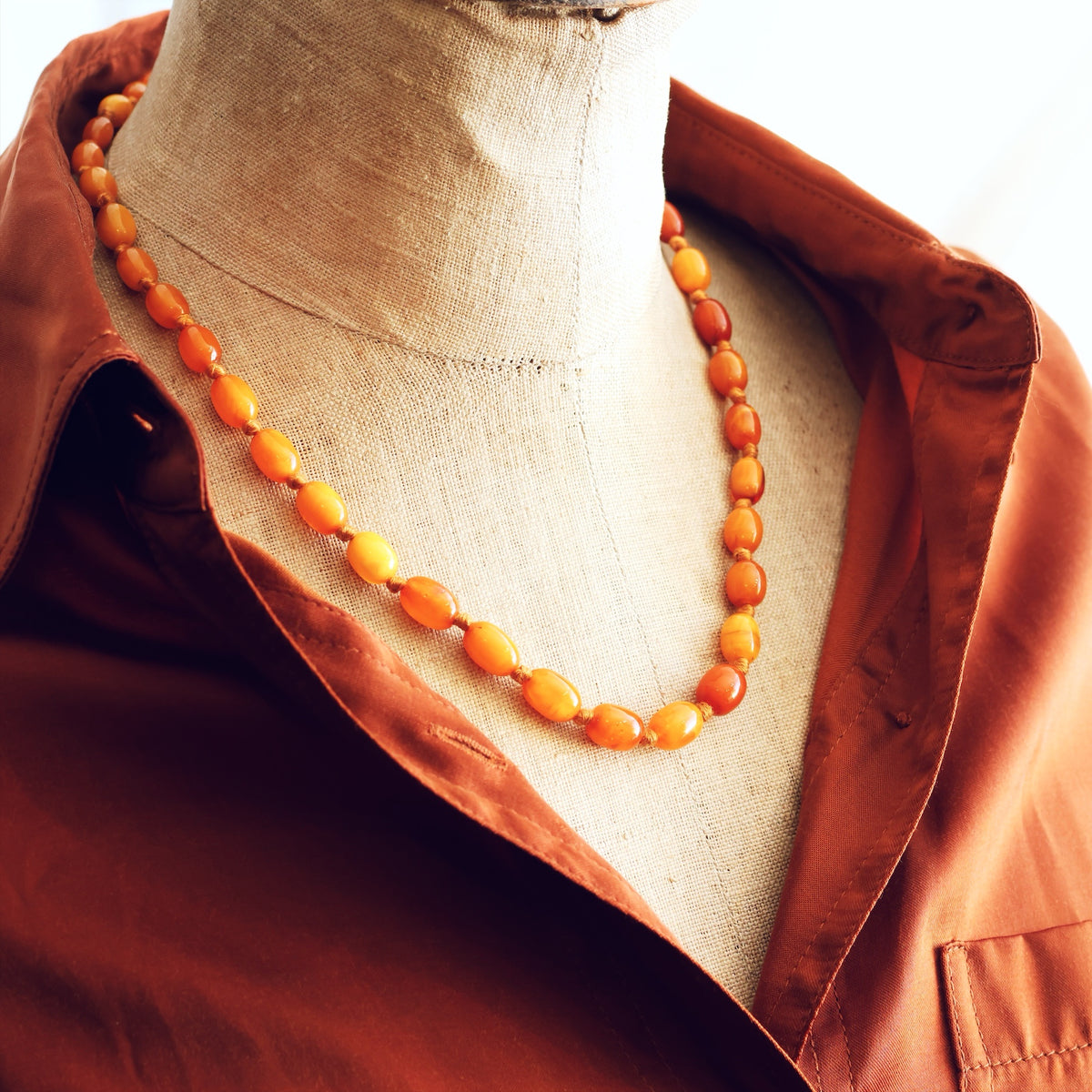 Antique 1920's Amber Necklace
