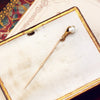 Antique Gothic Victorian Wild Pearl Claw Stick Pin