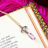 Fairest Lovely! Antique Pink Topaz & Diamond Pendant