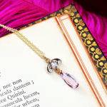 Fairest Lovely! Antique Pink Topaz & Diamond Pendant