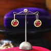 Vintage 18ct Gold Verneuil Ruby Earrings