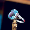 Exquisite Art Deco 5.39ct Aquamarine & Platinum Ring