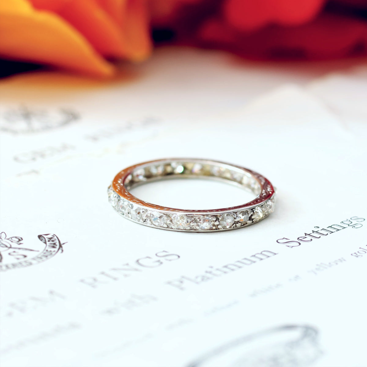 Vintage Size 'N 1/2' or '7' Diamond Full Eternity Band