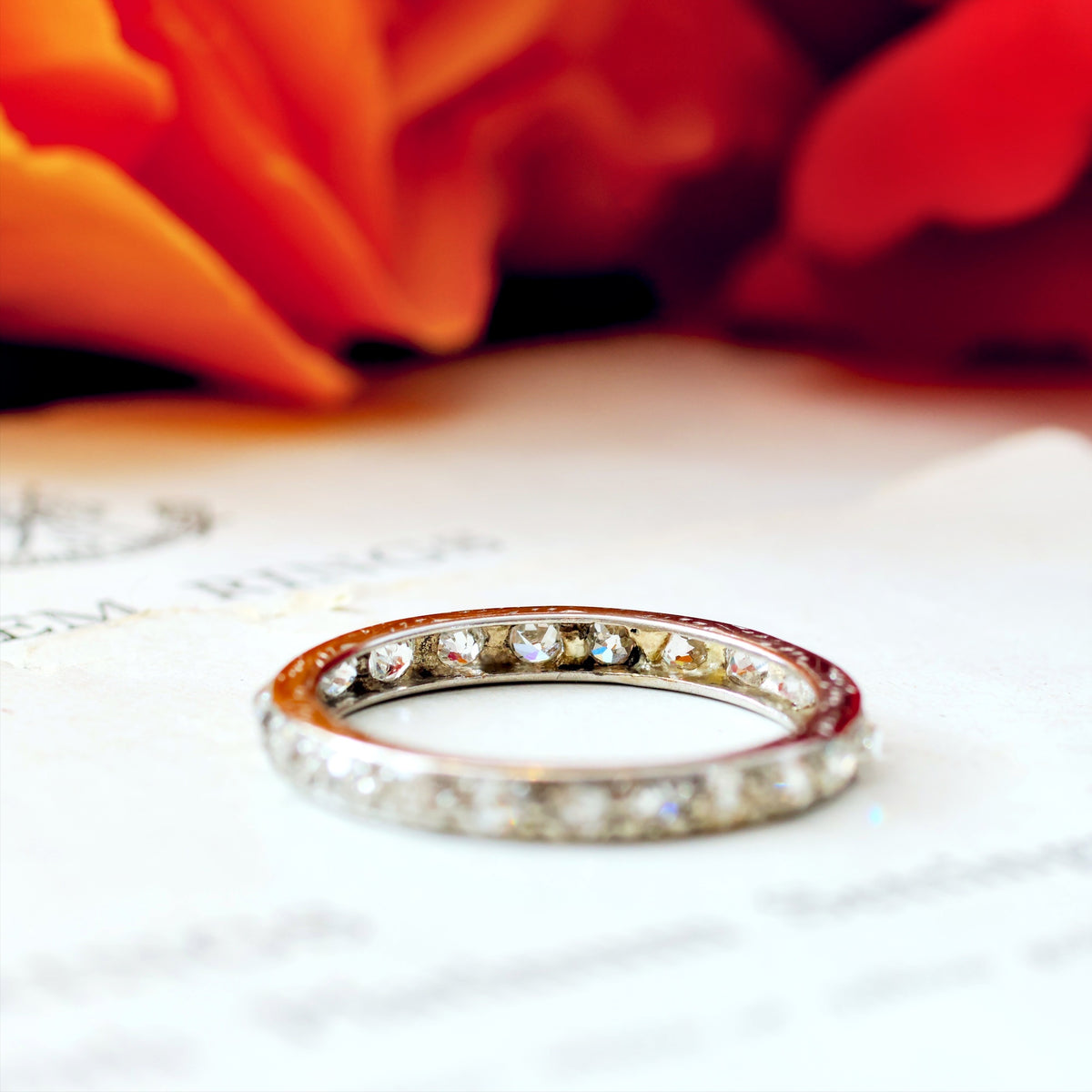 Vintage Size 'N 1/2' or '7' Diamond Full Eternity Band
