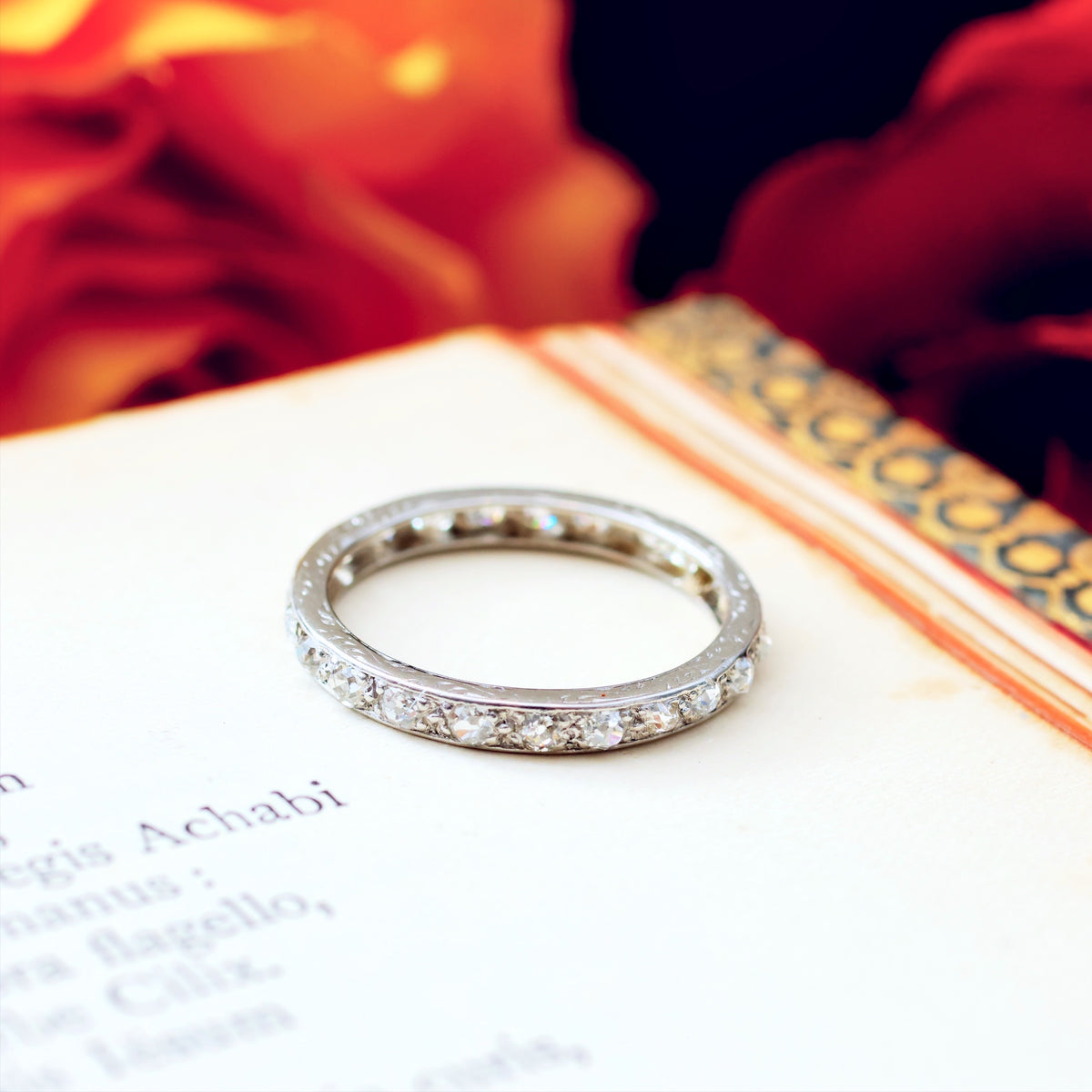 Vintage Size 'N 1/2' or '7' Diamond Full Eternity Band