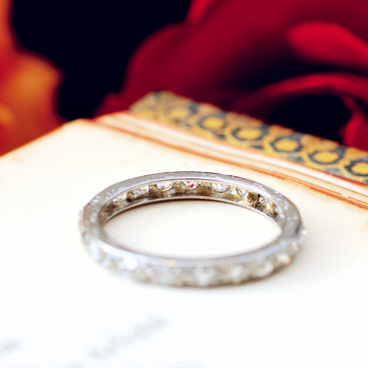 Vintage Size 'N 1/2' or '7' Diamond Full Eternity Band