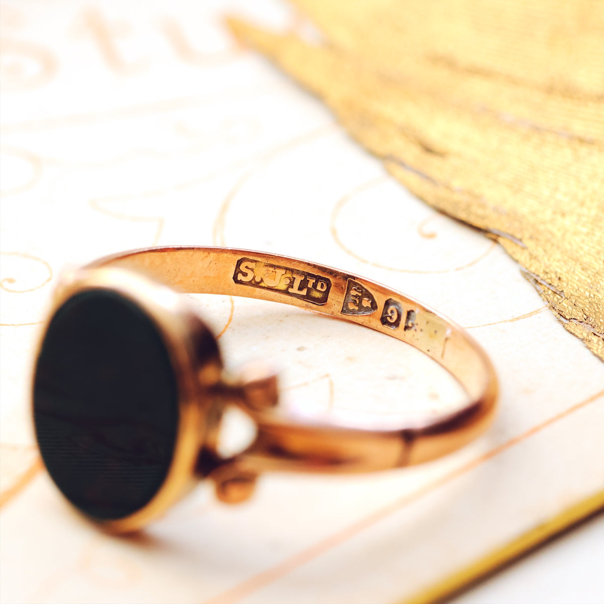 Sweetest Tiny Antique Bloodstone Signet Ring