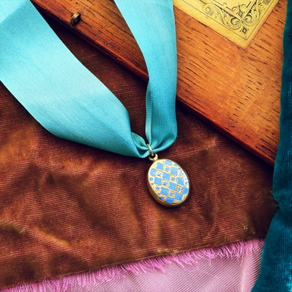 Sweet Circa 1860's Enamelled Memorial Locket
