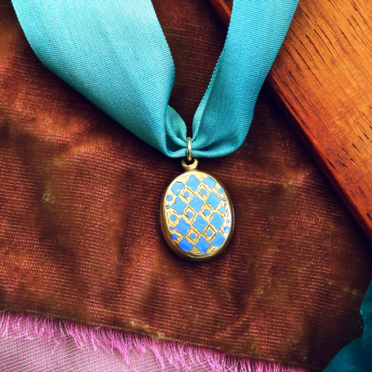 Sweet Circa 1860's Enamelled Memorial Locket