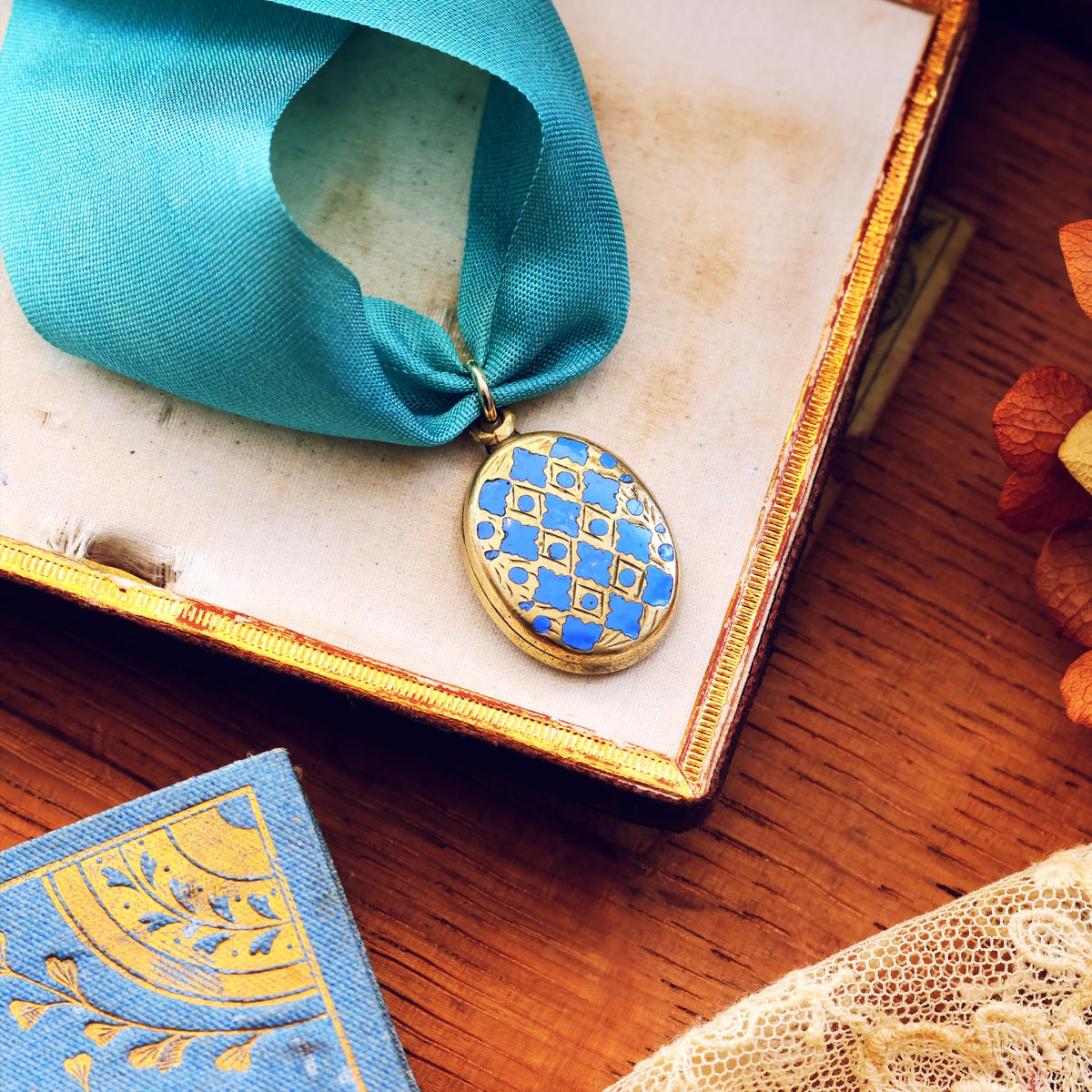 Sweet Circa 1860's Enamelled Memorial Locket