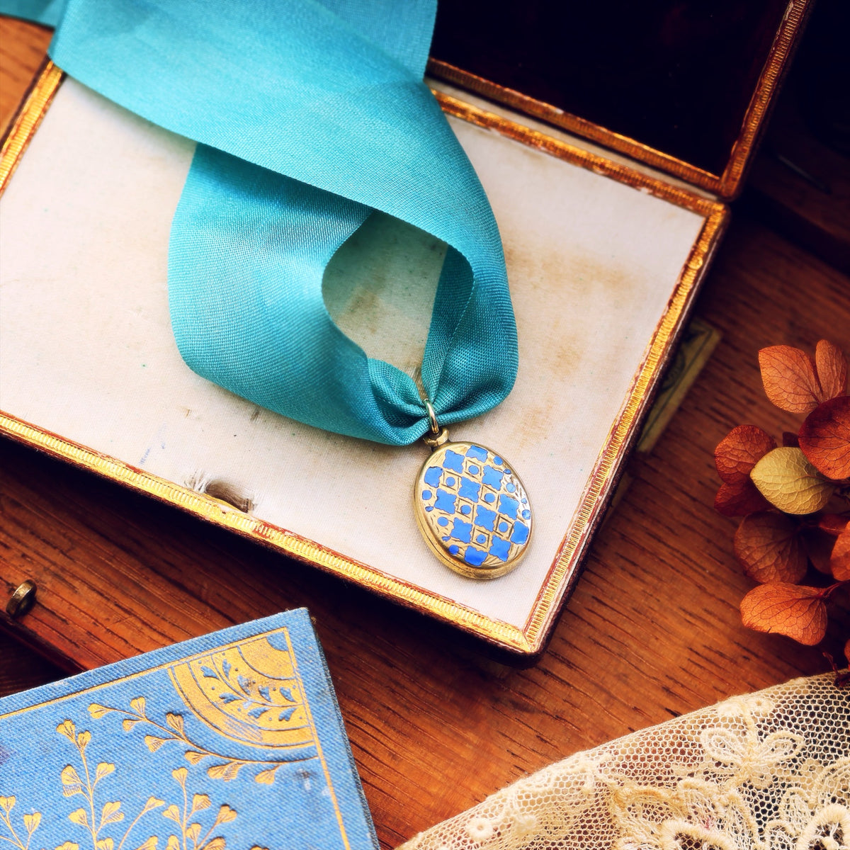 Sweet Circa 1860's Enamelled Memorial Locket