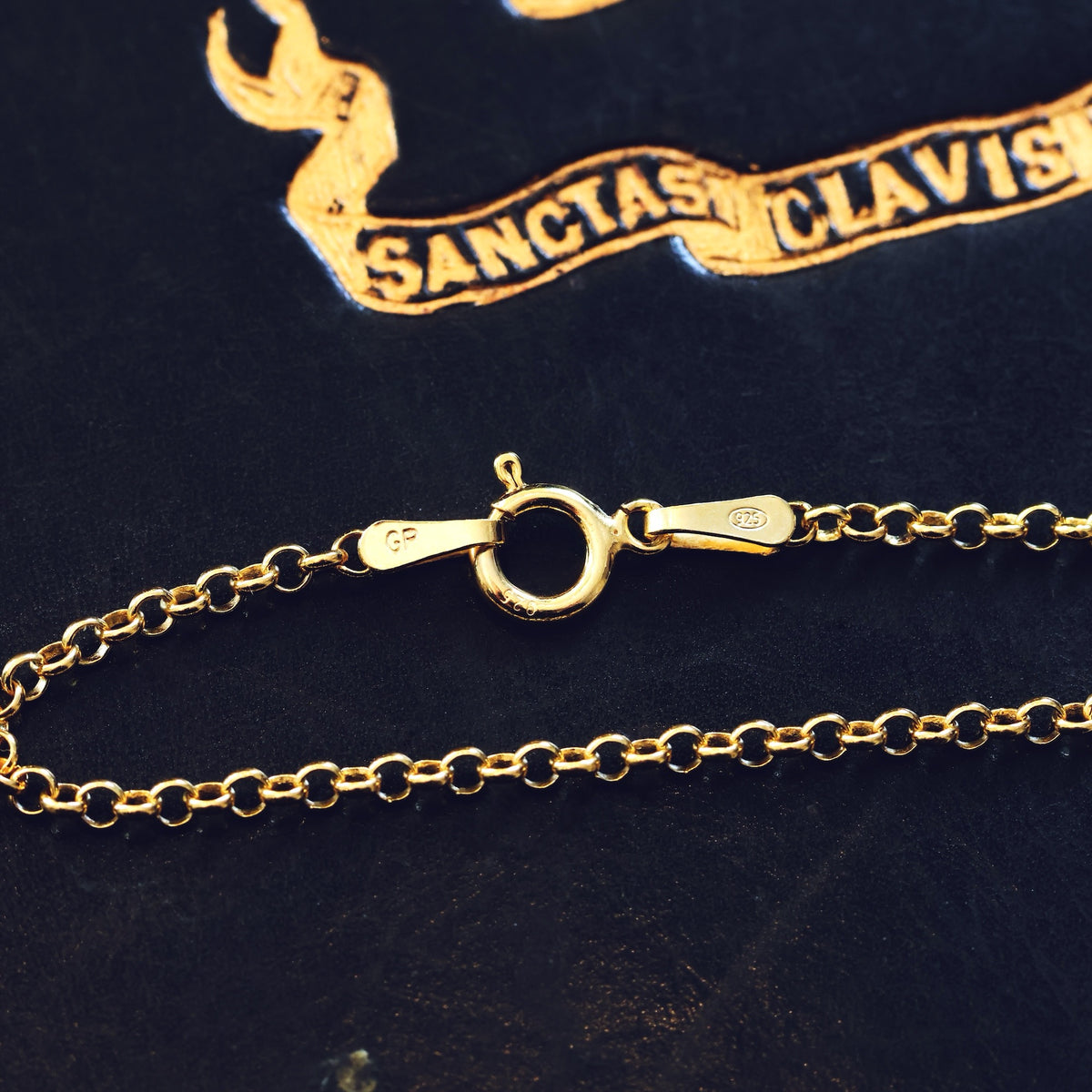 Upcycled Antique Georgian Paste Crescent Moon Pendant