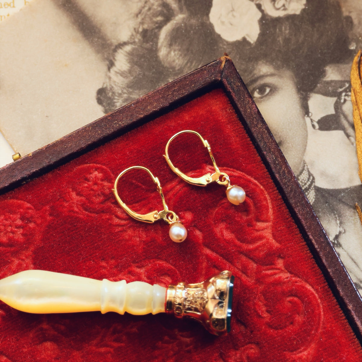 Dainty Saltwater Pearl Drop Earrings