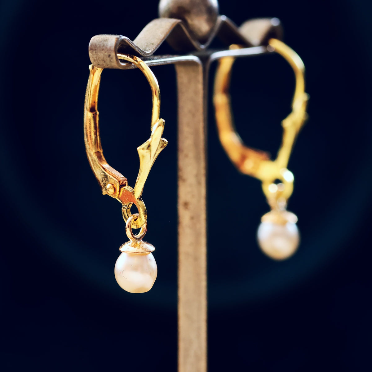 Dainty Saltwater Pearl Drop Earrings