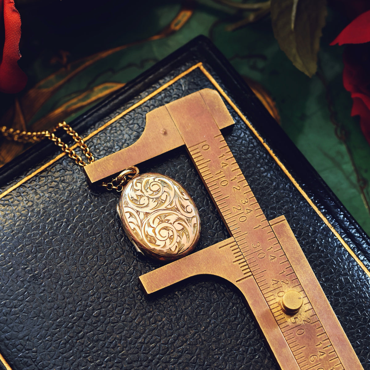 Antique Floriate Oval Shaped Locket