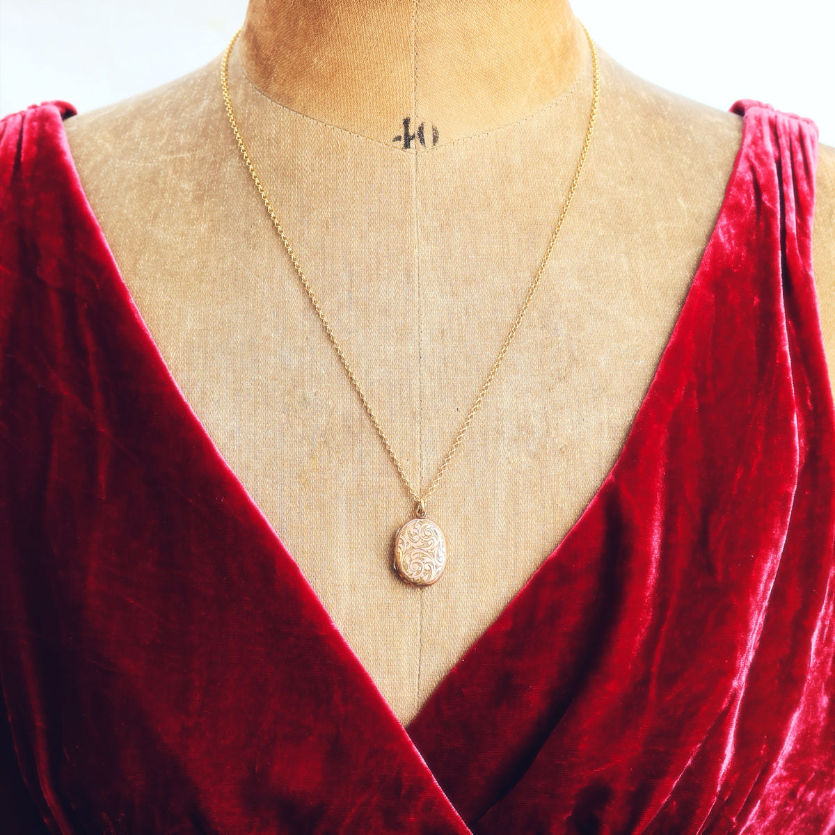 Antique Floriate Oval Shaped Locket