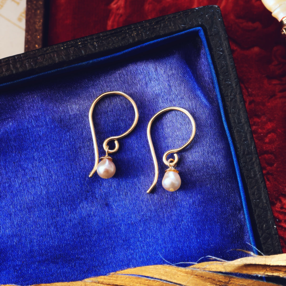 Cute Natural Saltwater Pearl Earrings