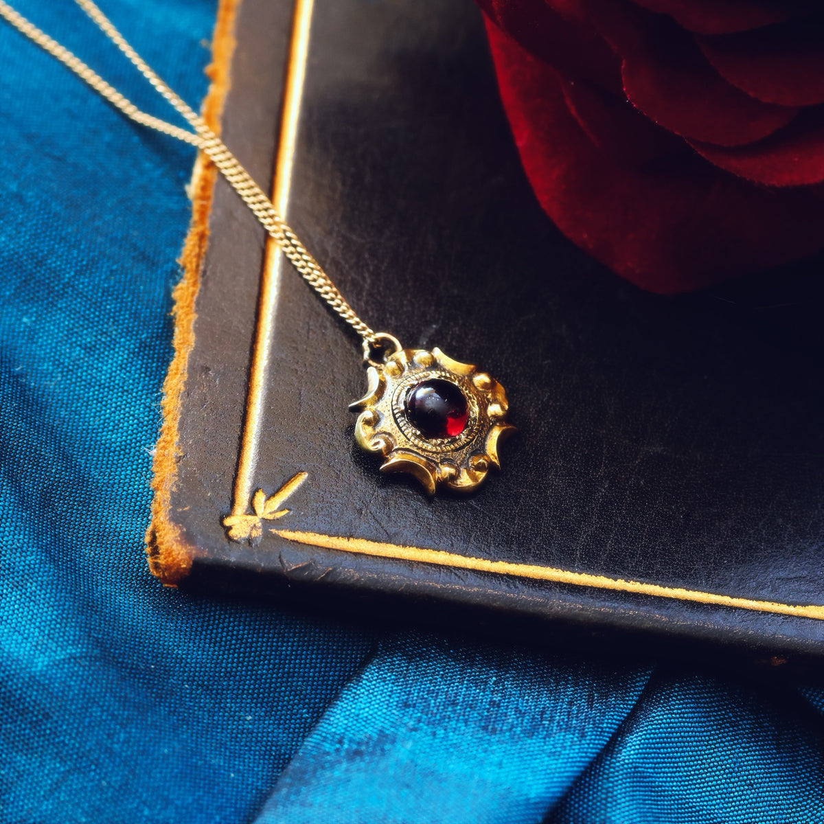 Bewitching Victorian Gothic! Garnet Pendant