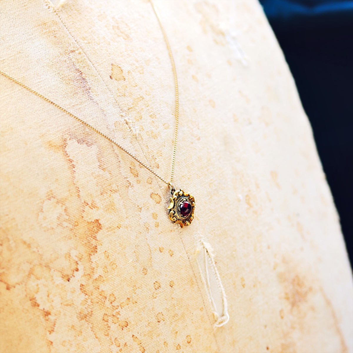 Bewitching Victorian Gothic! Garnet Pendant