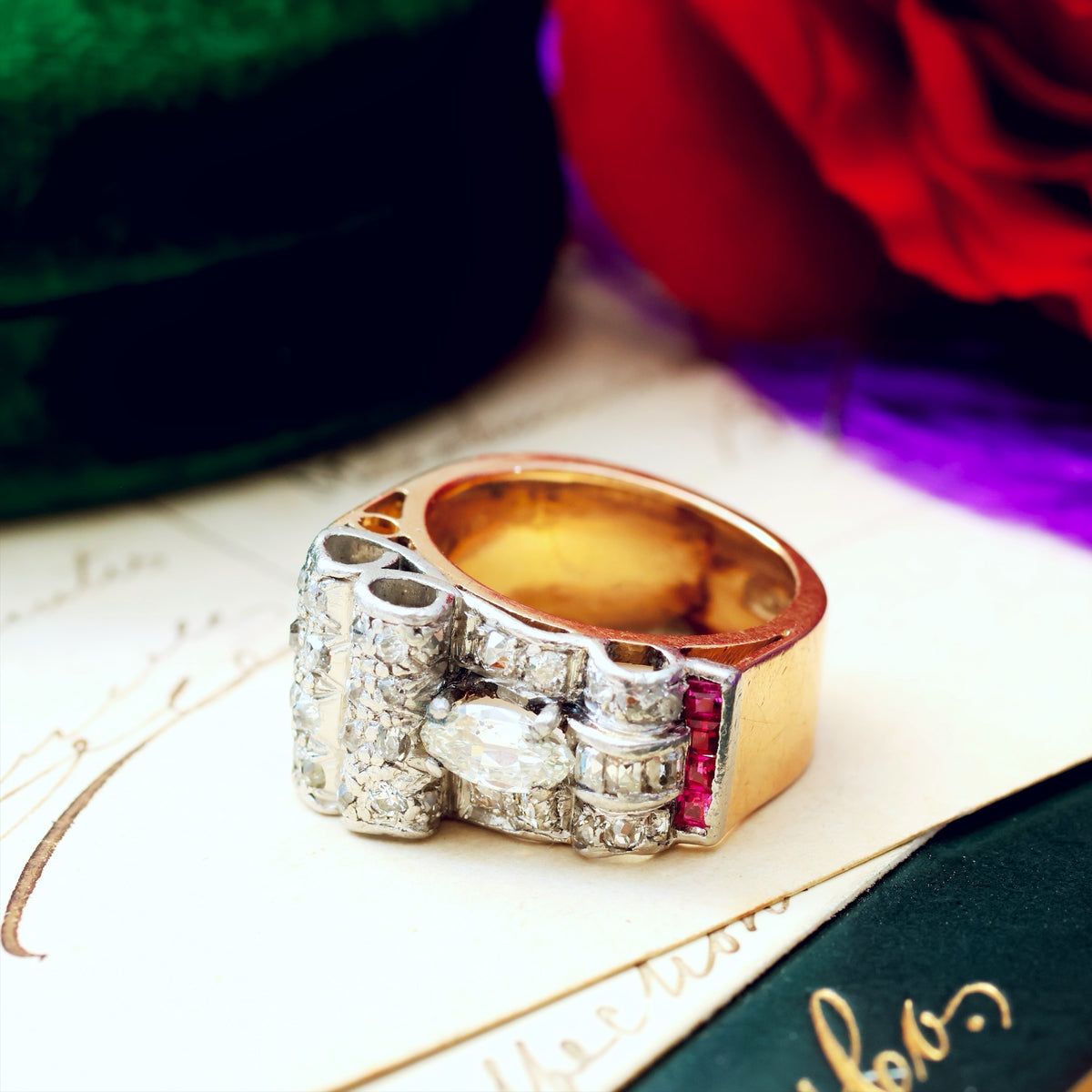 Vintage 1940's Art Deco Diamond Ring