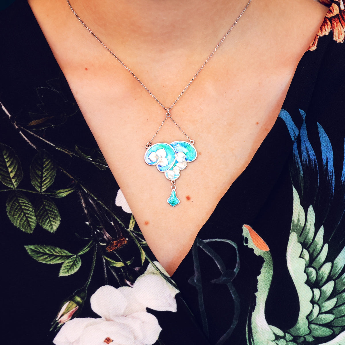Art Nouveau Enamelled Silver Pendant