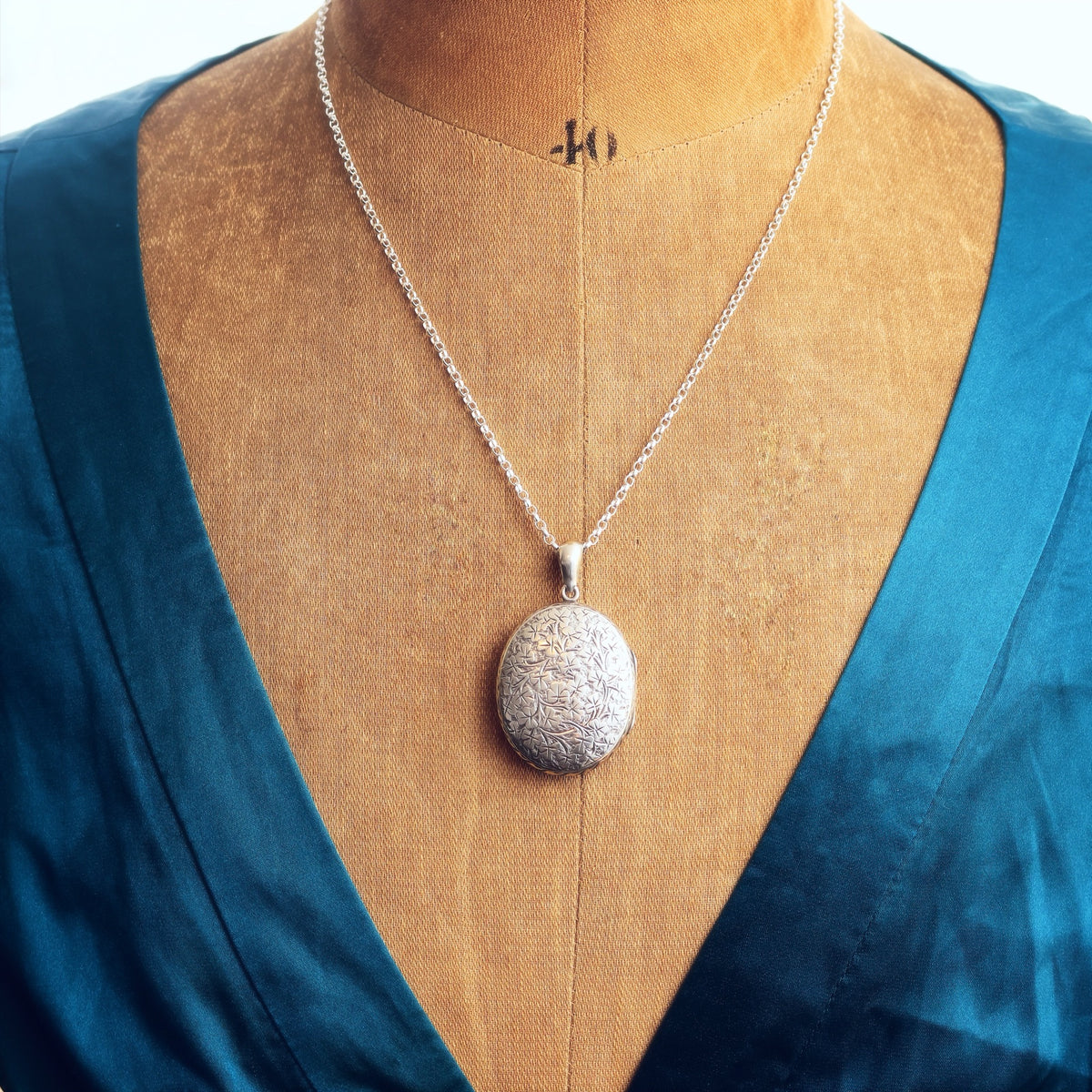 Beautiful Antique Silver 'Shamrocks' Locket