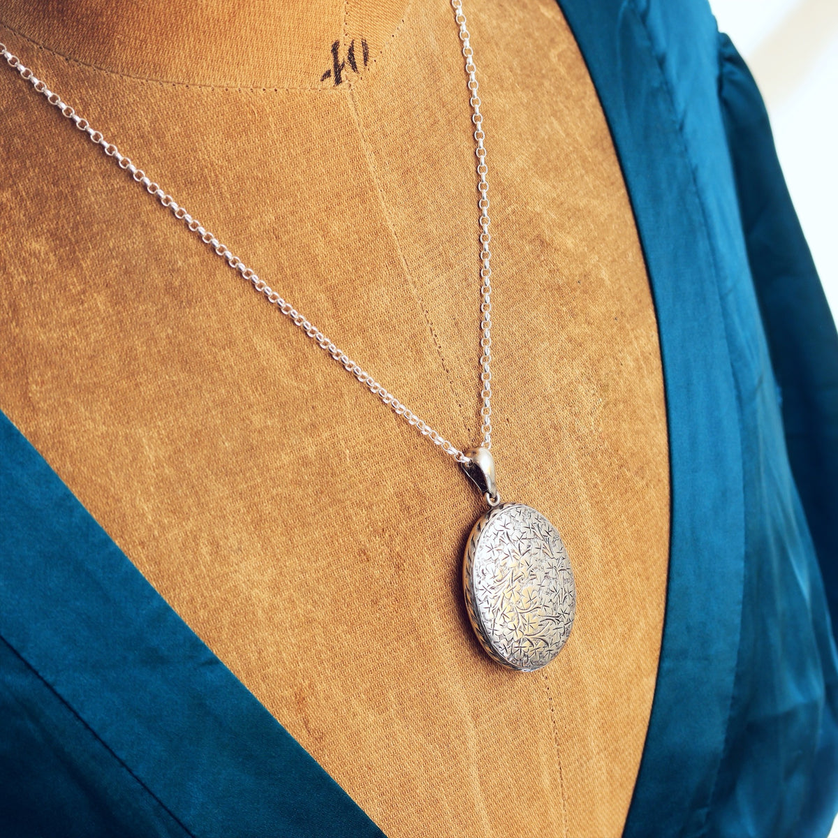 Beautiful Antique Silver 'Shamrocks' Locket