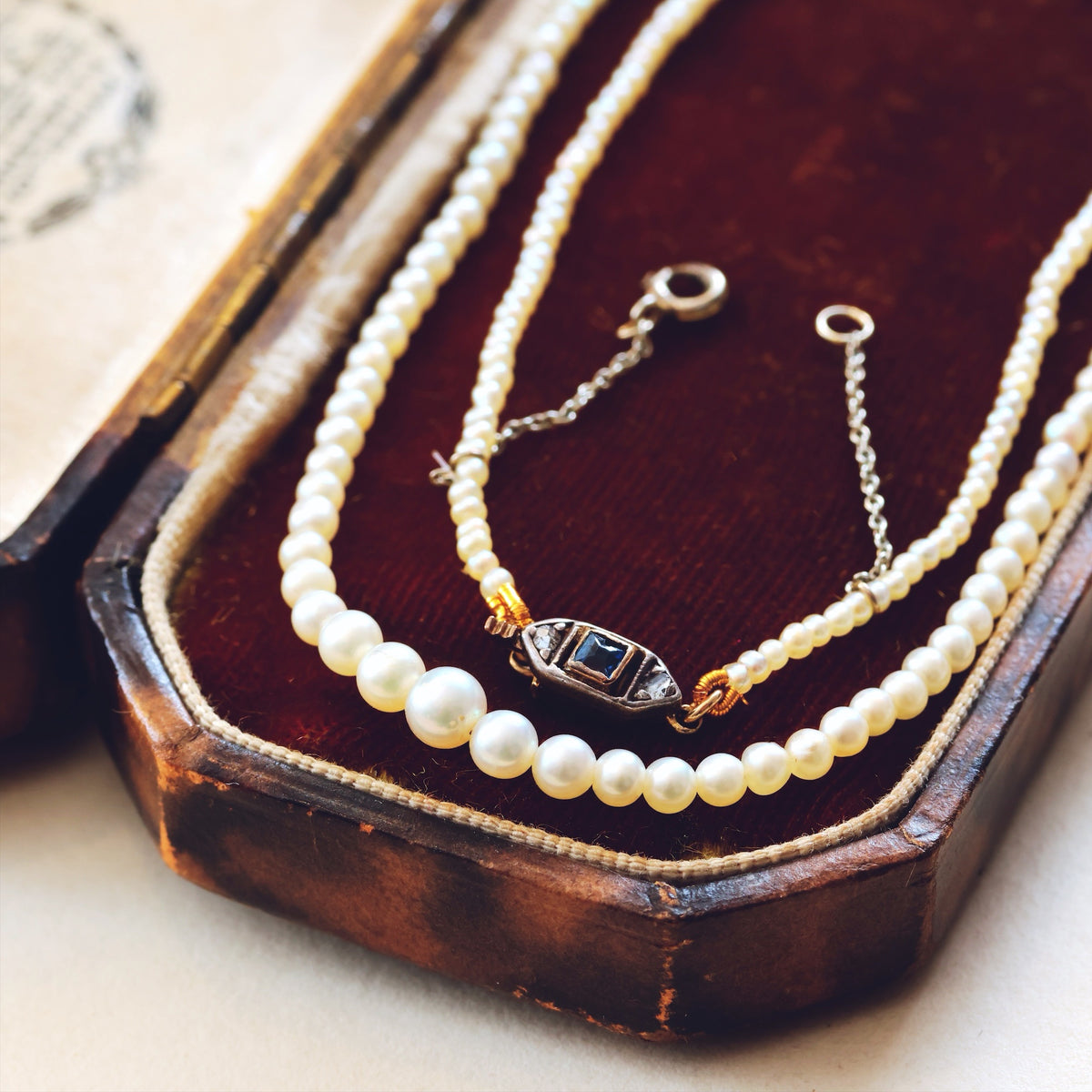 Certificated Antique Natural Saltwater Pearl Necklace
