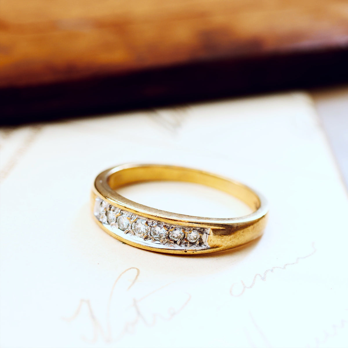 Contemporary Yellow Gold Brilliant-Cut Diamond Band