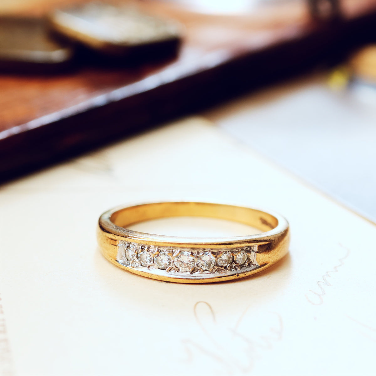Contemporary Yellow Gold Brilliant-Cut Diamond Band