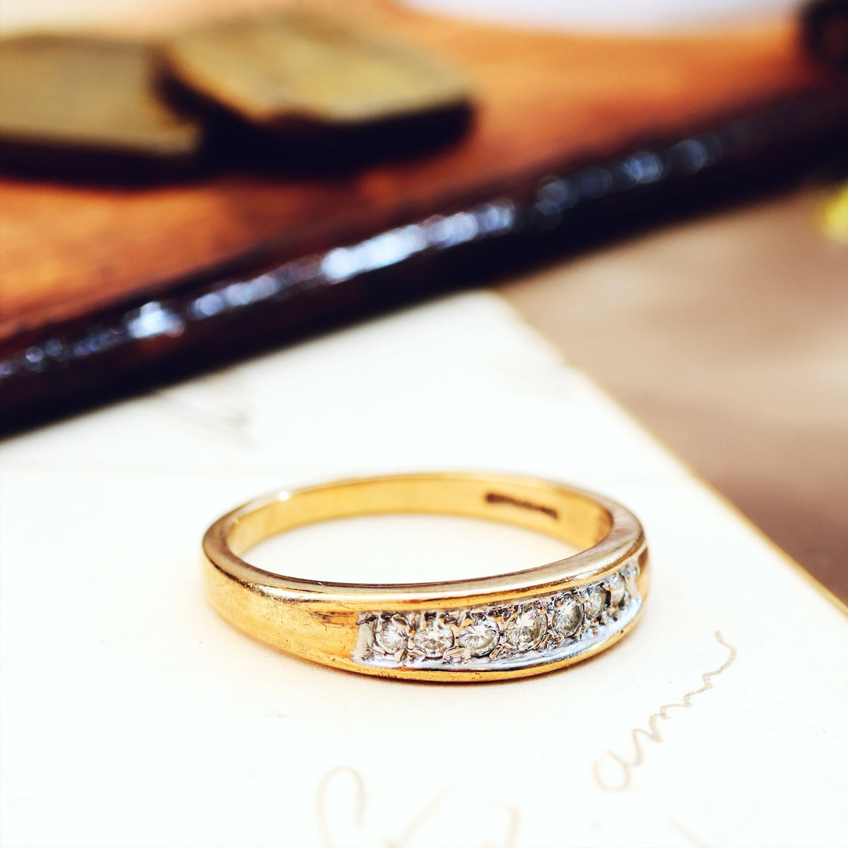 Contemporary Yellow Gold Brilliant-Cut Diamond Band