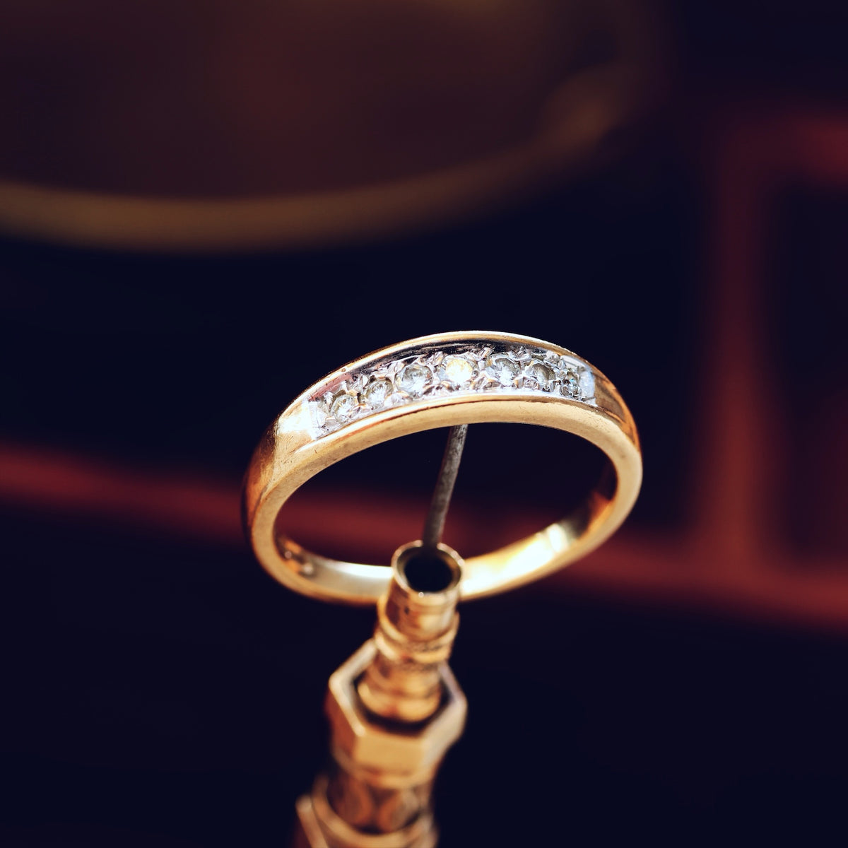 Contemporary Yellow Gold Brilliant-Cut Diamond Band