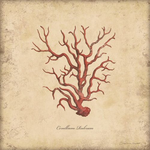 Antique Filigree Coral Charm Pendant