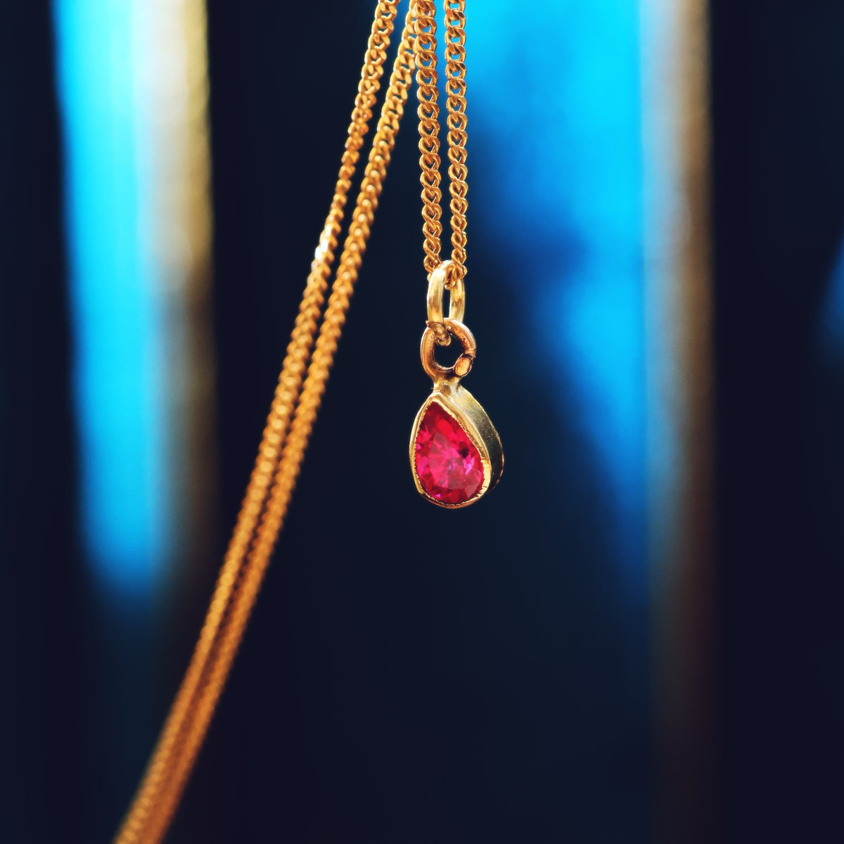 Daintiest Vintage Ruby Pendant