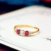 Unique Antique Recycled Ruby & Diamond Ring