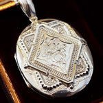 Antique Date 1880 Victorian Silver Locket & Chain