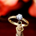 Vintage 0.40ct Brilliant-cut Diamond Solitaire Engagement Ring
