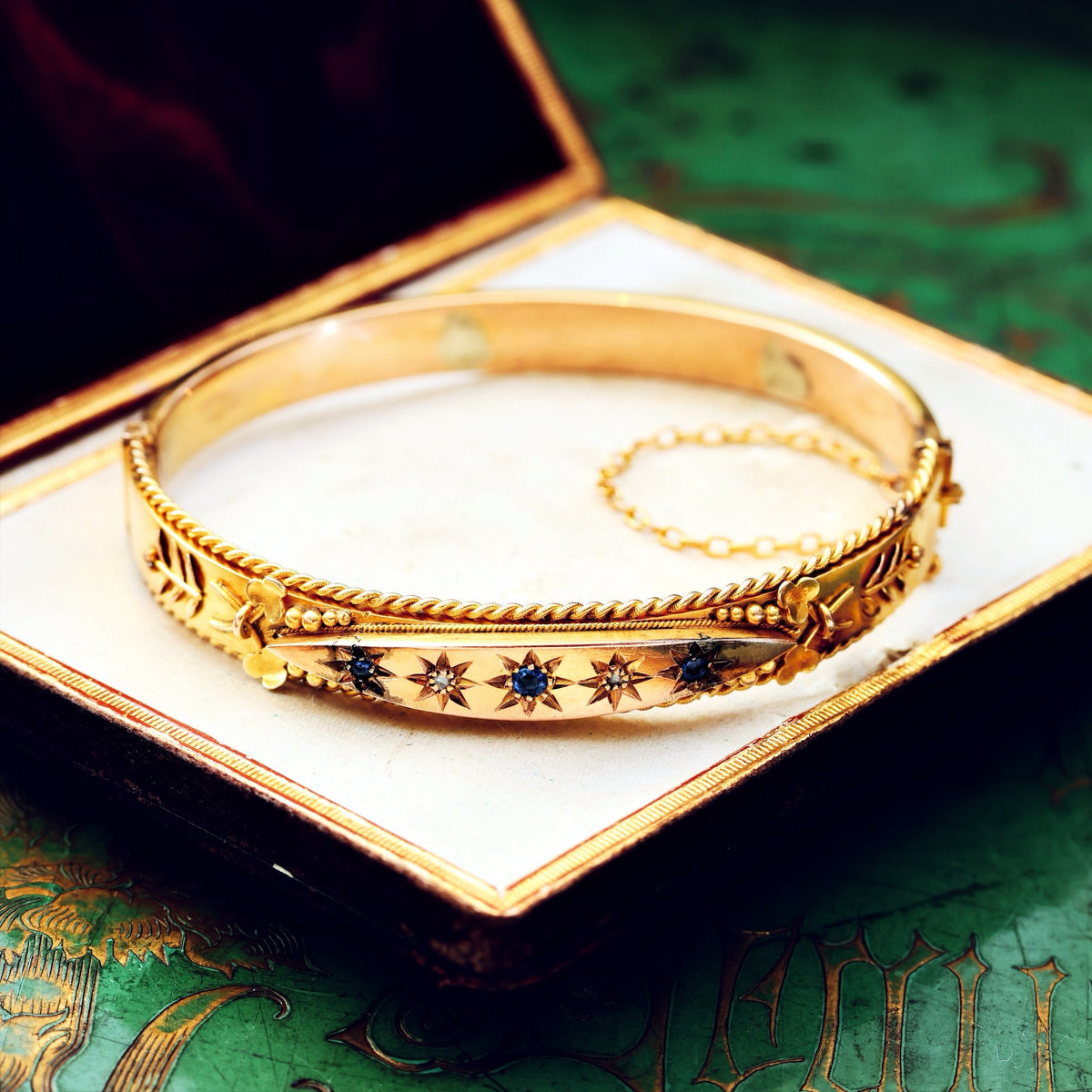 Starry Nights! Edwardian Sapphire & Diamond Bangle