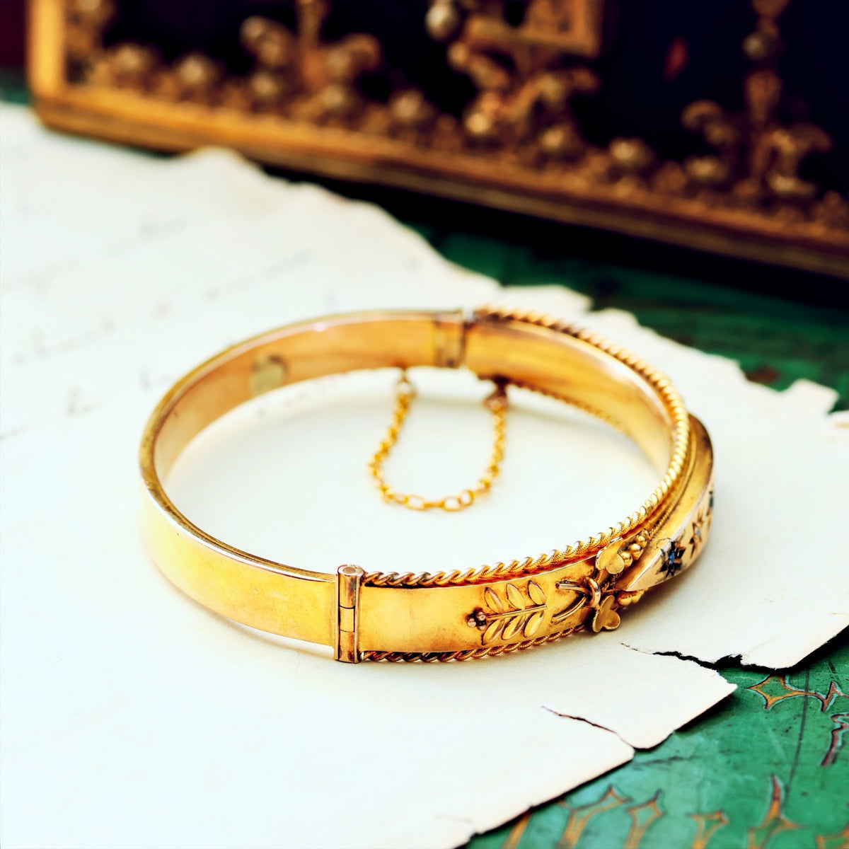 Starry Nights! Edwardian Sapphire & Diamond Bangle