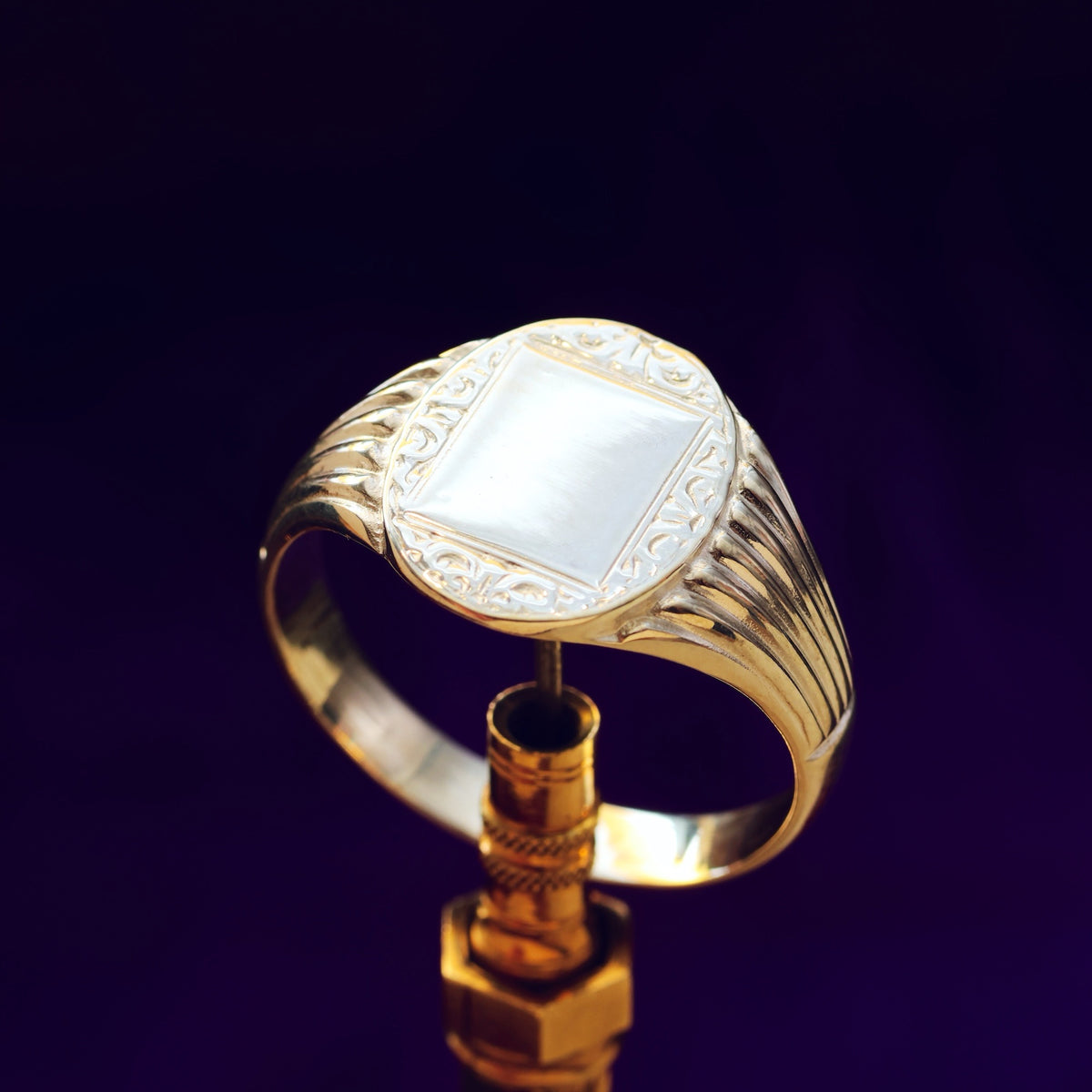 Vintage Styled Silver Signet Ring