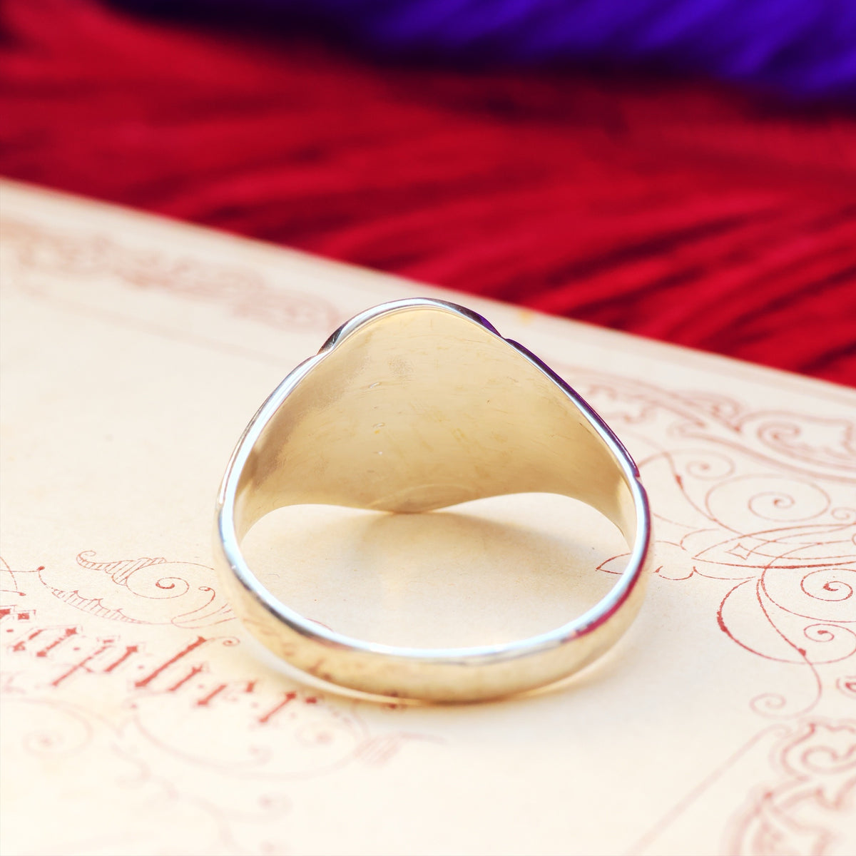 Vintage Styled Silver Signet Ring