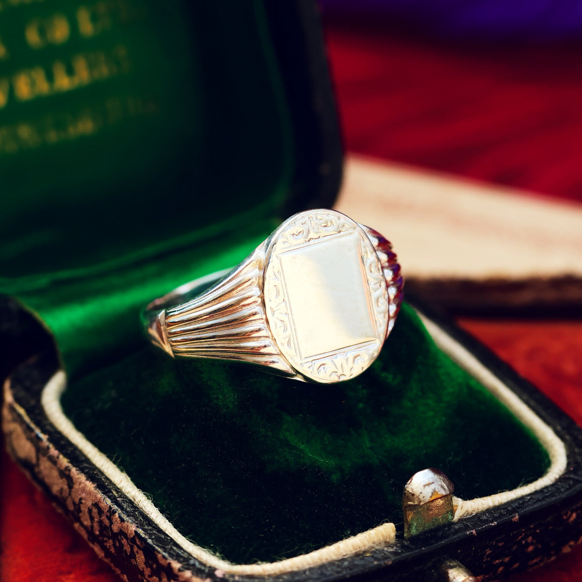 Vintage Styled Silver Signet Ring