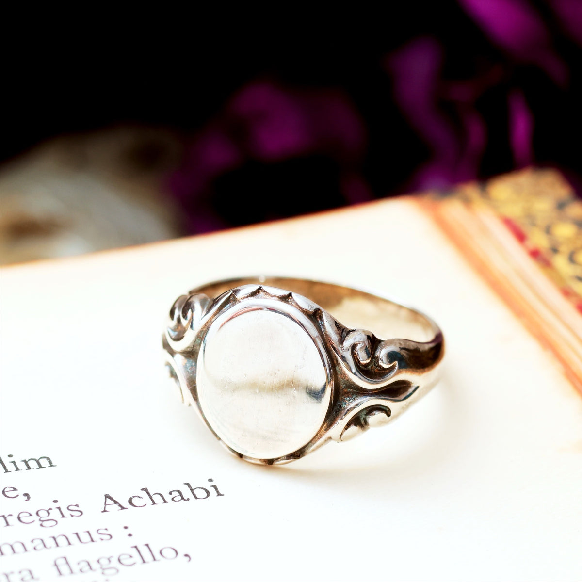 Vintage Vibe Men's Recycled Silver Signet Ring
