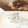 Vintage Style Decorative Cigar Band Silver 'Mother' Ring